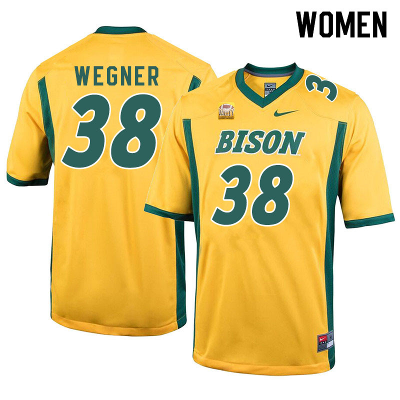 Women #38 Garret Wegner North Dakota State Bison College Football Jerseys Sale-Yellow